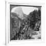 View from Glacier Canyon to Half Dome, Yosemite Valley, California, USA, 1902-Underwood & Underwood-Framed Giclee Print
