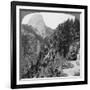 View from Glacier Canyon to Half Dome, Yosemite Valley, California, USA, 1902-Underwood & Underwood-Framed Giclee Print