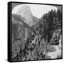 View from Glacier Canyon to Half Dome, Yosemite Valley, California, USA, 1902-Underwood & Underwood-Framed Stretched Canvas