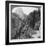 View from Glacier Canyon to Half Dome, Yosemite Valley, California, USA, 1902-Underwood & Underwood-Framed Giclee Print