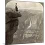 View from Glacier Point, Yosemite Valley, California, USA, 1902-Underwood & Underwood-Mounted Giclee Print