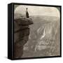 View from Glacier Point, Yosemite Valley, California, USA, 1902-Underwood & Underwood-Framed Stretched Canvas