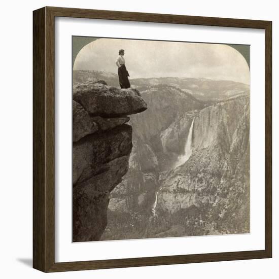 View from Glacier Point, Yosemite Valley, California, USA, 1902-Underwood & Underwood-Framed Giclee Print