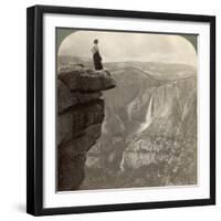 View from Glacier Point, Yosemite Valley, California, USA, 1902-Underwood & Underwood-Framed Giclee Print