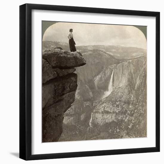 View from Glacier Point, Yosemite Valley, California, USA, 1902-Underwood & Underwood-Framed Giclee Print