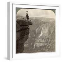 View from Glacier Point, Yosemite Valley, California, USA, 1902-Underwood & Underwood-Framed Giclee Print
