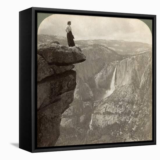 View from Glacier Point, Yosemite Valley, California, USA, 1902-Underwood & Underwood-Framed Stretched Canvas