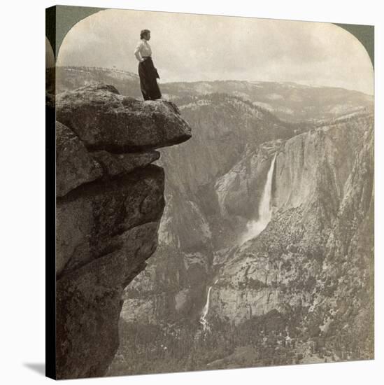 View from Glacier Point, Yosemite Valley, California, USA, 1902-Underwood & Underwood-Stretched Canvas