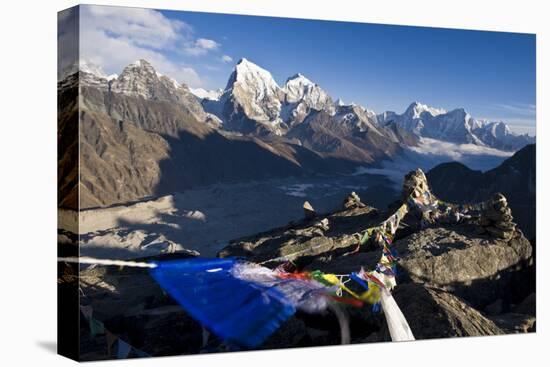 View from Gokyo Ri, 5300 Metres, Dudh Kosi Valley, Solu Khumbu (Everest) Region, Nepal, Himalayas-Ben Pipe-Stretched Canvas