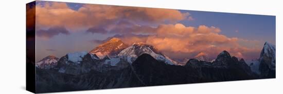 View from Gokyo Ri, Mt Everest, Mt Lhotse, Dudh Kosi Valley, Solu Khumbu (Everest) Region, Nepal-Ben Pipe-Stretched Canvas