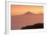 View from Gomera to Tenerife with Teide Volcano at Sunrise, Canary Islands, Spain, Atlantic, Europe-Markus Lange-Framed Photographic Print