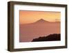 View from Gomera to Tenerife with Teide Volcano at Sunrise, Canary Islands, Spain, Atlantic, Europe-Markus Lange-Framed Photographic Print