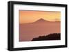 View from Gomera to Tenerife with Teide Volcano at Sunrise, Canary Islands, Spain, Atlantic, Europe-Markus Lange-Framed Photographic Print