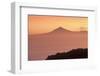 View from Gomera to Tenerife with Teide Volcano at Sunrise, Canary Islands, Spain, Atlantic, Europe-Markus Lange-Framed Photographic Print