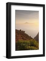 View from Gomera to Tenerife with Teide Volcano at Sunrise, Canary Islands, Spain, Atlantic, Europe-Markus Lange-Framed Photographic Print