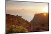 View from Gomera to Tenerife with Teide Volcano at Sunrise, Canary Islands, Spain, Atlantic, Europe-Markus Lange-Mounted Photographic Print