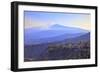 View from Greek Theatre to Taormina with Mount Etna in Background, Taormina, Sicily, Italy, Europe-Neil Farrin-Framed Photographic Print