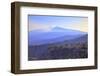 View from Greek Theatre to Taormina with Mount Etna in Background, Taormina, Sicily, Italy, Europe-Neil Farrin-Framed Photographic Print