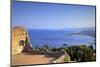 View from Greek Theatre with Mount Etna and Coast in Background-Neil Farrin-Mounted Photographic Print