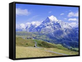 View from Grindelwald-Frist to Wetterhorn, Bernese Oberland, Swiss Alps, Switzerland, Europe-Hans Peter Merten-Framed Stretched Canvas