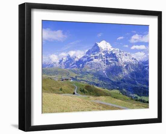 View from Grindelwald-Frist to Wetterhorn, Bernese Oberland, Swiss Alps, Switzerland, Europe-Hans Peter Merten-Framed Photographic Print