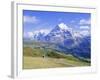 View from Grindelwald-Frist to Wetterhorn, Bernese Oberland, Swiss Alps, Switzerland, Europe-Hans Peter Merten-Framed Photographic Print