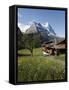 View from Grindelwald to Eiger, Bernese Oberland, Swiss Alps, Switzerland, Europe-Hans Peter Merten-Framed Stretched Canvas