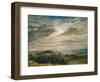 View from Hampstead Heath, Looking towards Harrow, 1821 (Oil on Paper)-John Constable-Framed Giclee Print