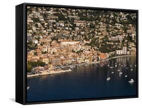 View From Helicopter of Villefranche, Alpes-Maritimes, French Riviera, France-Sergio Pitamitz-Framed Stretched Canvas