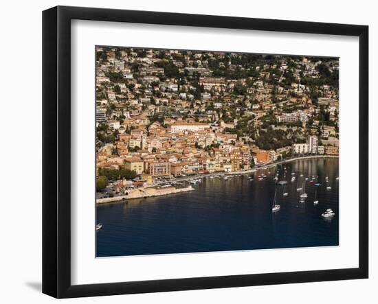 View From Helicopter of Villefranche, Alpes-Maritimes, French Riviera, France-Sergio Pitamitz-Framed Photographic Print