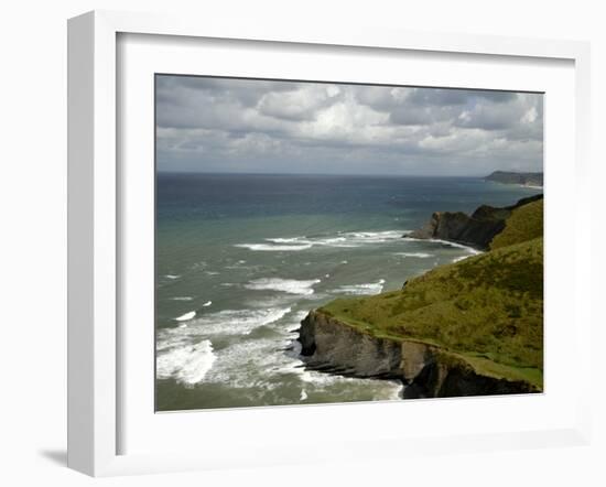 View from High, Basque Coast, Wild, Spain-Groenendijk Peter-Framed Photographic Print