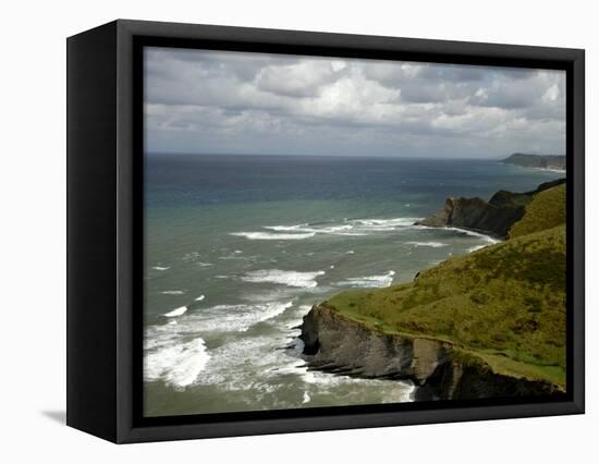 View from High, Basque Coast, Wild, Spain-Groenendijk Peter-Framed Stretched Canvas