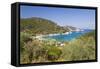 View from Hillside over Filiatro Bay, Near Vathy (Vathi), Ithaca (Ithaki)-Ruth Tomlinson-Framed Stretched Canvas