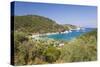 View from Hillside over Filiatro Bay, Near Vathy (Vathi), Ithaca (Ithaki)-Ruth Tomlinson-Stretched Canvas