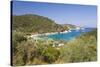 View from Hillside over Filiatro Bay, Near Vathy (Vathi), Ithaca (Ithaki)-Ruth Tomlinson-Stretched Canvas