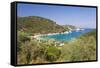 View from Hillside over Filiatro Bay, Near Vathy (Vathi), Ithaca (Ithaki)-Ruth Tomlinson-Framed Stretched Canvas