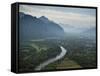 View from Hot Air Balloon Ride, Vang Vieng, Laos, Indochina, Southeast Asia, Asia-Ben Pipe-Framed Stretched Canvas