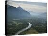 View from Hot Air Balloon Ride, Vang Vieng, Laos, Indochina, Southeast Asia, Asia-Ben Pipe-Stretched Canvas