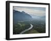 View from Hot Air Balloon Ride, Vang Vieng, Laos, Indochina, Southeast Asia, Asia-Ben Pipe-Framed Photographic Print