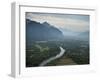 View from Hot Air Balloon Ride, Vang Vieng, Laos, Indochina, Southeast Asia, Asia-Ben Pipe-Framed Photographic Print