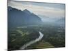 View from Hot Air Balloon Ride, Vang Vieng, Laos, Indochina, Southeast Asia, Asia-Ben Pipe-Mounted Photographic Print