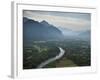 View from Hot Air Balloon Ride, Vang Vieng, Laos, Indochina, Southeast Asia, Asia-Ben Pipe-Framed Photographic Print