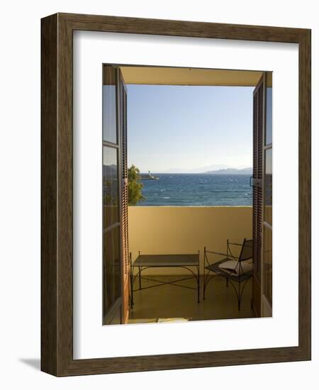 View from Hotel Room of Mediterranean, Ile Rousse, Corsica, France-Trish Drury-Framed Photographic Print