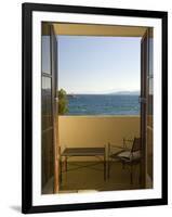 View from Hotel Room of Mediterranean, Ile Rousse, Corsica, France-Trish Drury-Framed Photographic Print