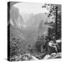 View from Inspiration Point Through Yosemite Valley, California, USA, 1902-Underwood & Underwood-Stretched Canvas