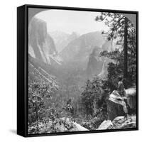 View from Inspiration Point Through Yosemite Valley, California, USA, 1902-Underwood & Underwood-Framed Stretched Canvas