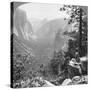 View from Inspiration Point Through Yosemite Valley, California, USA, 1902-Underwood & Underwood-Stretched Canvas
