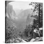 View from Inspiration Point Through Yosemite Valley, California, USA, 1902-Underwood & Underwood-Stretched Canvas