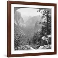 View from Inspiration Point Through Yosemite Valley, California, USA, 1902-Underwood & Underwood-Framed Photographic Print