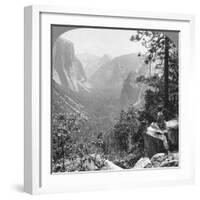 View from Inspiration Point Through Yosemite Valley, California, USA, 1902-Underwood & Underwood-Framed Photographic Print